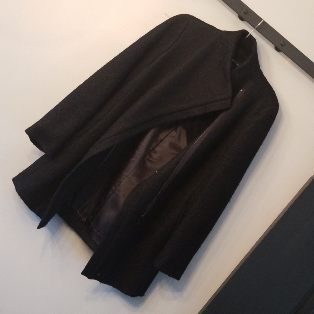 Andrew Marc Black Winter Swing Jacket M NWOT